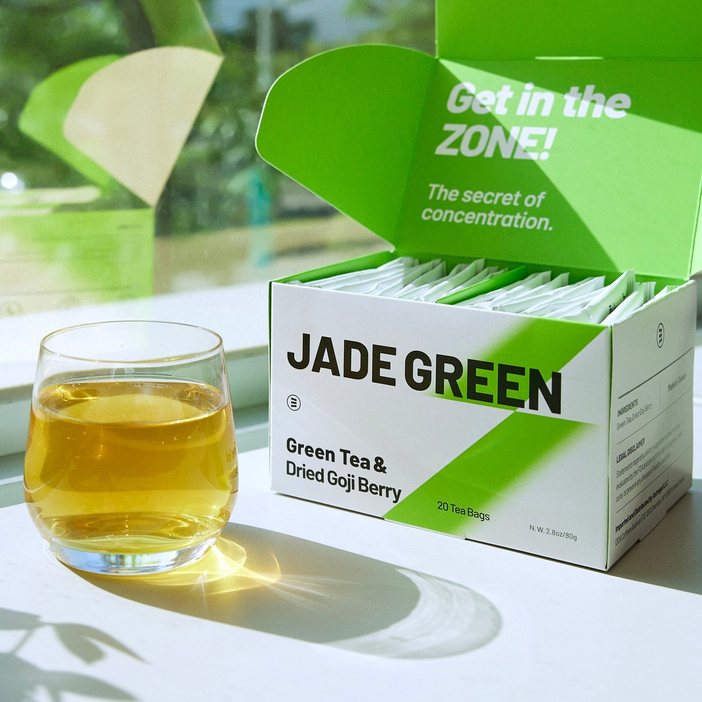 JADE GREEN TEA 茉莉綠茶 台灣高山茶葉+枸杞 天然甜味及淡雅茉莉花香風味